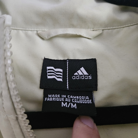 adidas Light Green and White Bomber Jacket - Picture 5 of 8